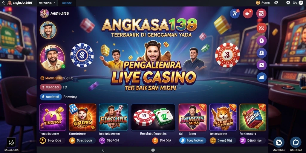 Tampilan gameplay Live Casino yang mendebarkan dan interaktif.