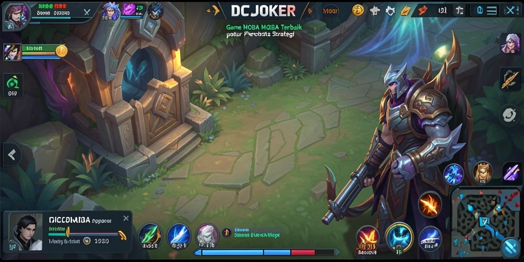 Gameplay seru MOBA di IDCJOKER dengan pertarungan intens.