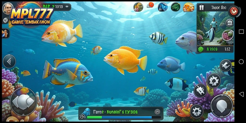 Tampilan gameplay MPL777 yang seru saat berburu ikan.